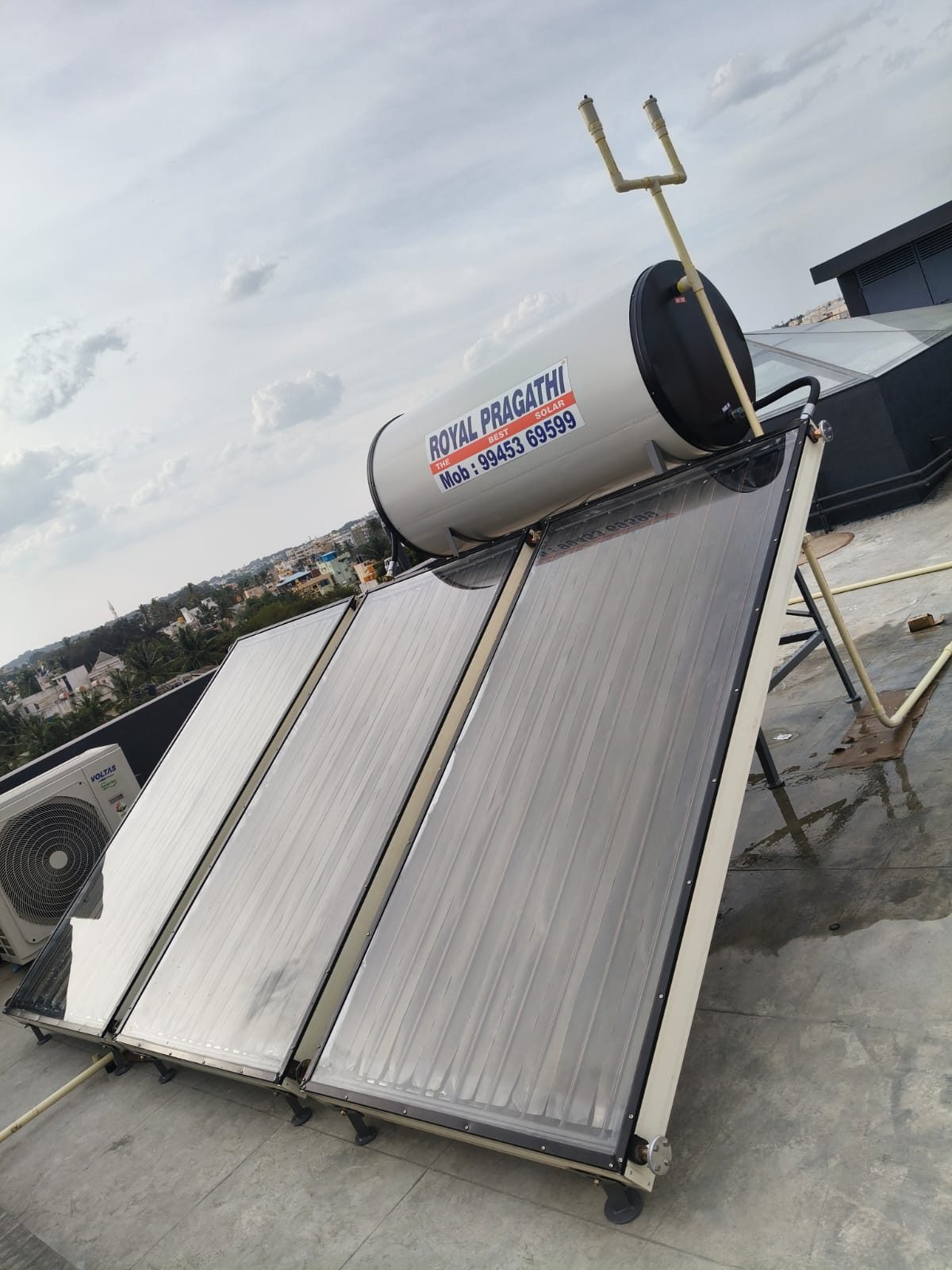 ROYAL PRAGATI flat plate collector solar water heater system